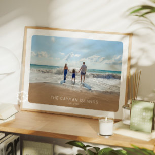 Poster du paysage de vacances en famille