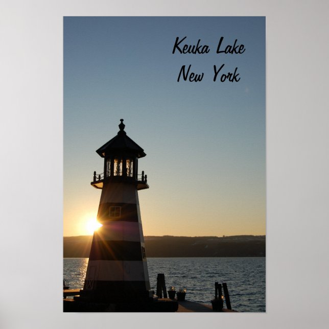 Poster du phare du lac Keuka (Devant)