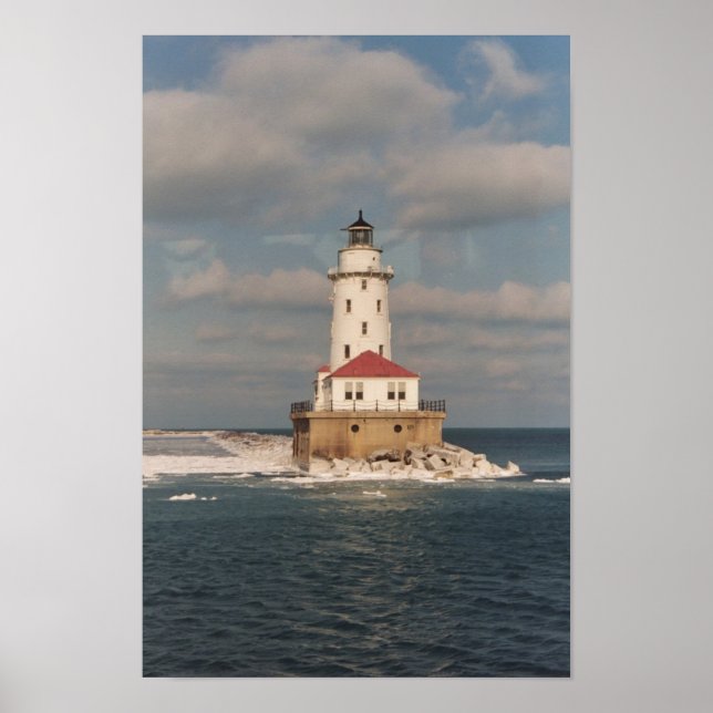Poster du phare du lac Michigan (Devant)
