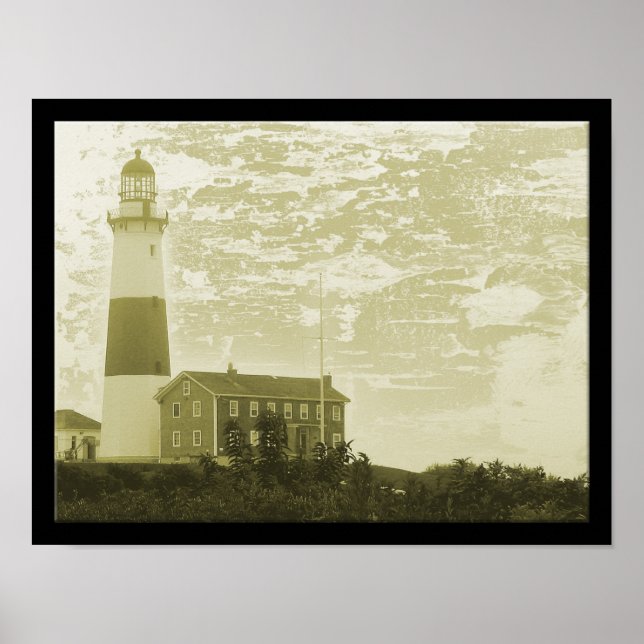 Poster du phare Montauk Imprimer (Devant)