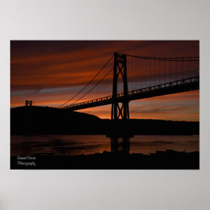 Poster du Pont au coucher du soleil