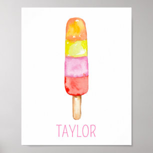 Poster du Popsicle d'aquarelle