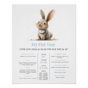 Poster du premier Anniversaire Bunny Milestone