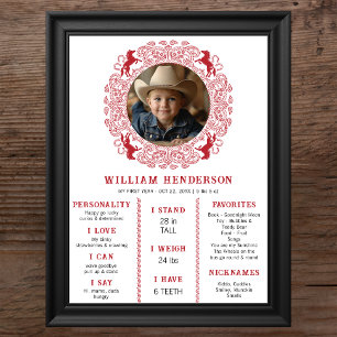 Poster du premier rodéo du Bandana rouge - Cowboy