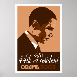 Poster du président Obama Brown 44e