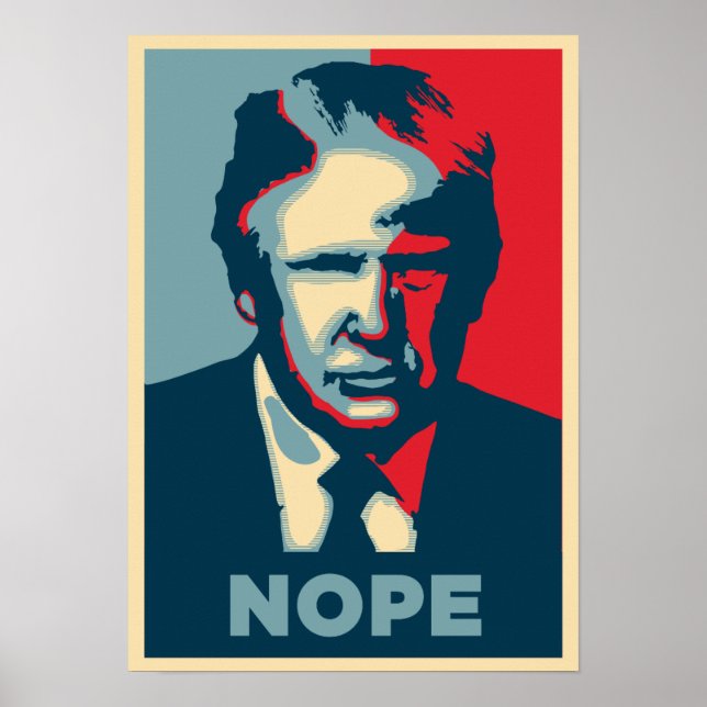 Poster du rassemblement anti-Trump : NOPE (Devant)