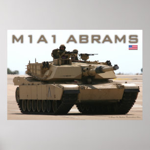 Poster du réservoir M1A1 Abrams