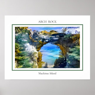 Poster du rocher de l'arc de l'île Mackinac