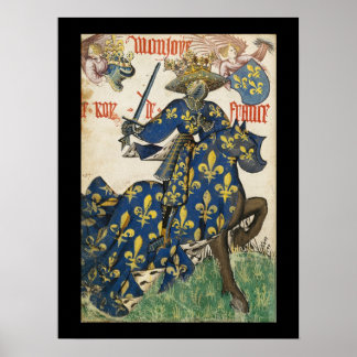 Poster du roi de France médiéval