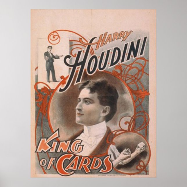 Poster du roi des cartes Houdini (Devant)