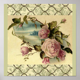 Poster du Rose victorien Garden Gate by the Sea