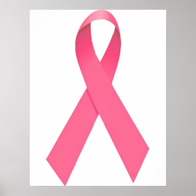 Poster du ruban de sensibilisation au cancer du se (Devant)