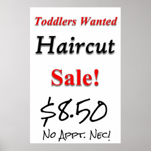 Poster du salon de beauté Toddler's Recherché Hair