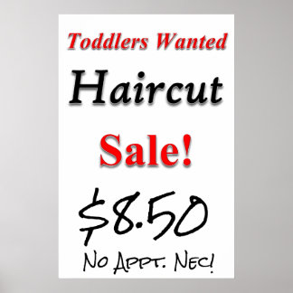 Poster du salon de beauté Toddler's Recherché Hair