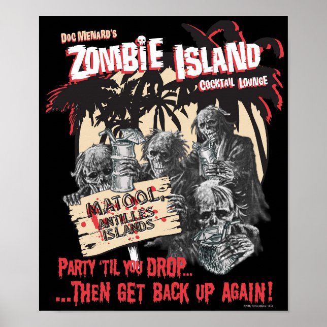 Poster du salon de cocktails Zombie Island (Devant)