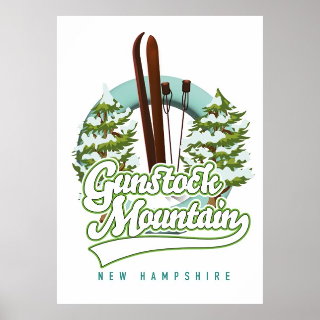 Poster du ski de Gunstock Mountain New Hampshire (Devant)