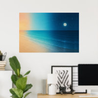 Poster du soleil au clair de lune