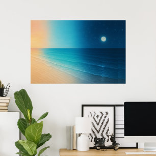Poster du soleil au clair de lune