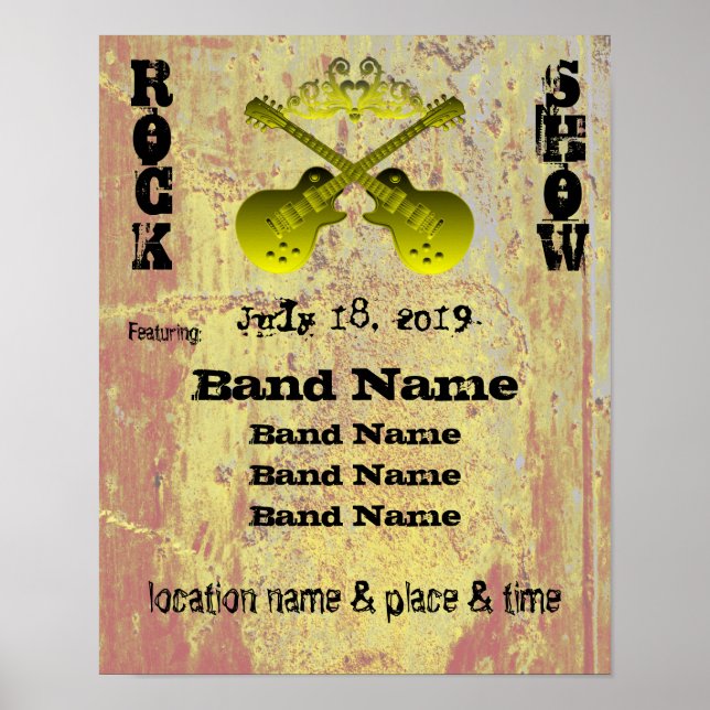 Poster du spectacle rock Grunge Budget Extraordina (Devant)