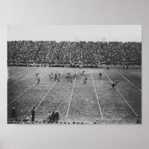 Poster du stade de football vintage