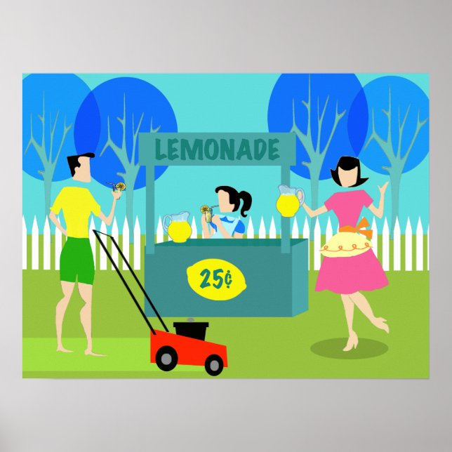 Poster du stand de Lemonade pour enfants Retro (Devant)