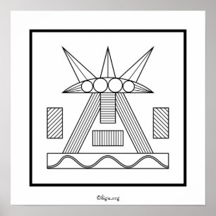 Poster du symbole féminin / femme