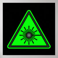 Poster du symbole laser vert