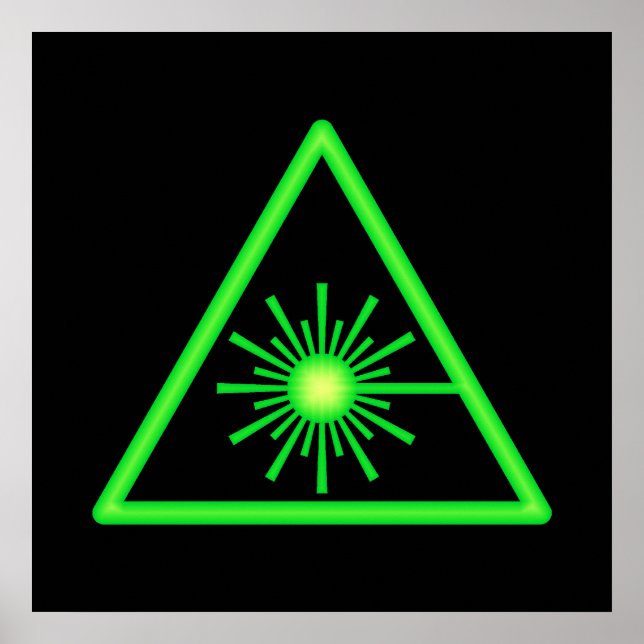Poster du symbole laser vert (Devant)