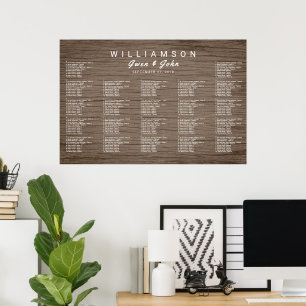 Poster du tableau de sièges rustiques en grains de