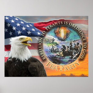 Poster du Tea Party de l'aigle américain