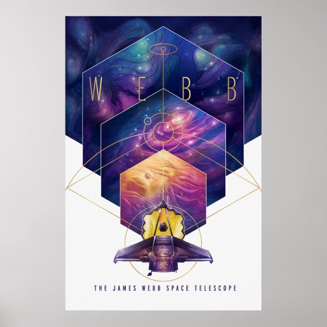 Poster du télescope spatial James Webb. (Devant)