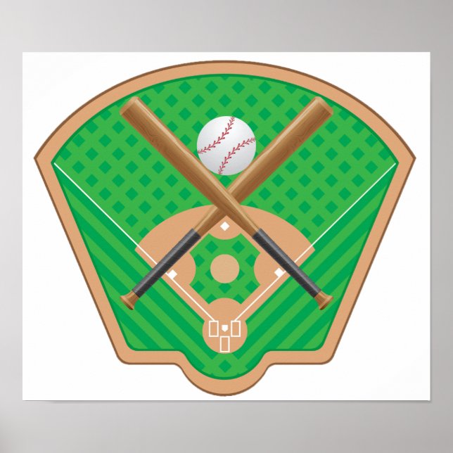 Poster du terrain de baseball (Devant)