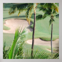 Poster du terrain de golf dans les tropiques