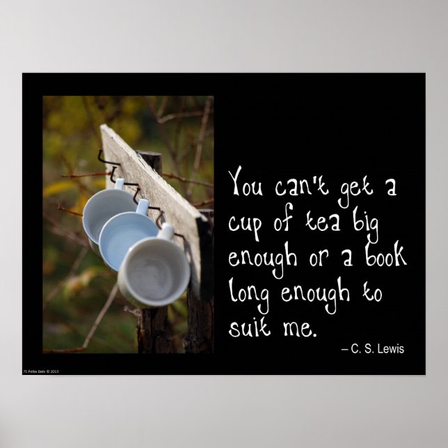 Poster du thé et du livre (Devant)