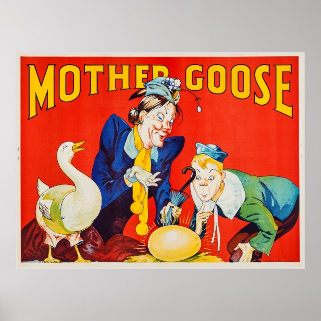 Poster du Théâtre Mère Goose vintage (Devant)