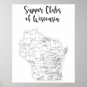 Poster du thème du club de souper du Wisconsin