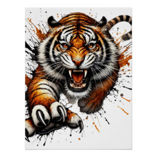 Poster du tigre en colère