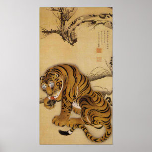 Poster du tigre Ito Jakuchu