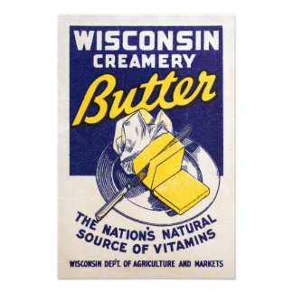 Poster du timbre à beurre du Wisconsin