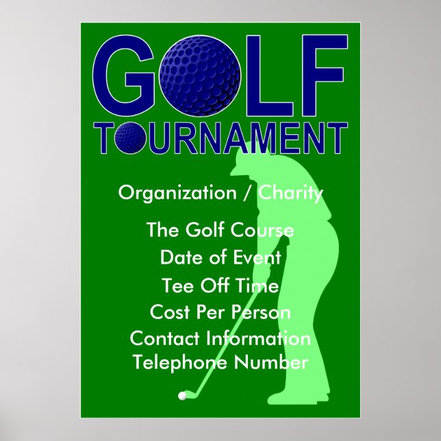 Poster du tournoi de golf (Devant)