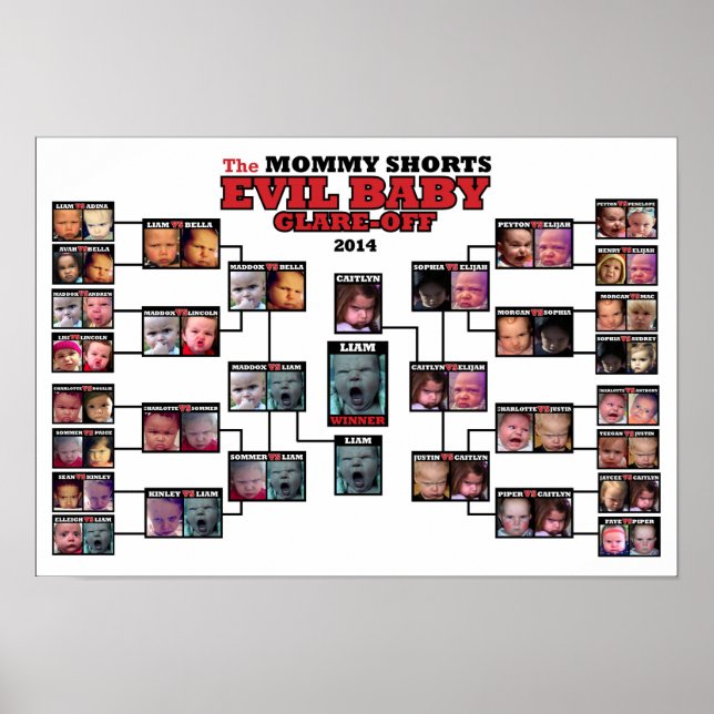 Poster du tournoi Evil Baby Glare-Off 2014 (Devant)