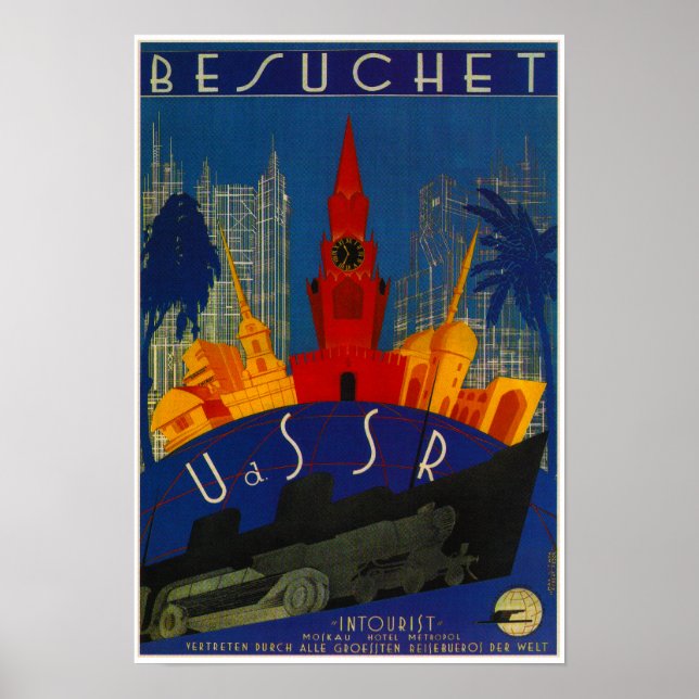 Poster du train de Besuchet de l'URSS (Devant)
