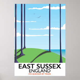 Poster du train East Sussex, Angleterre