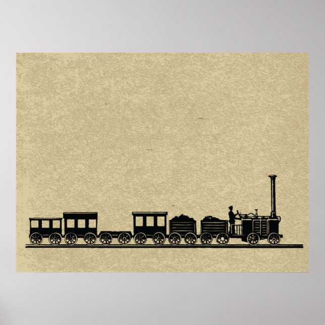 Poster du train vintage (Devant)