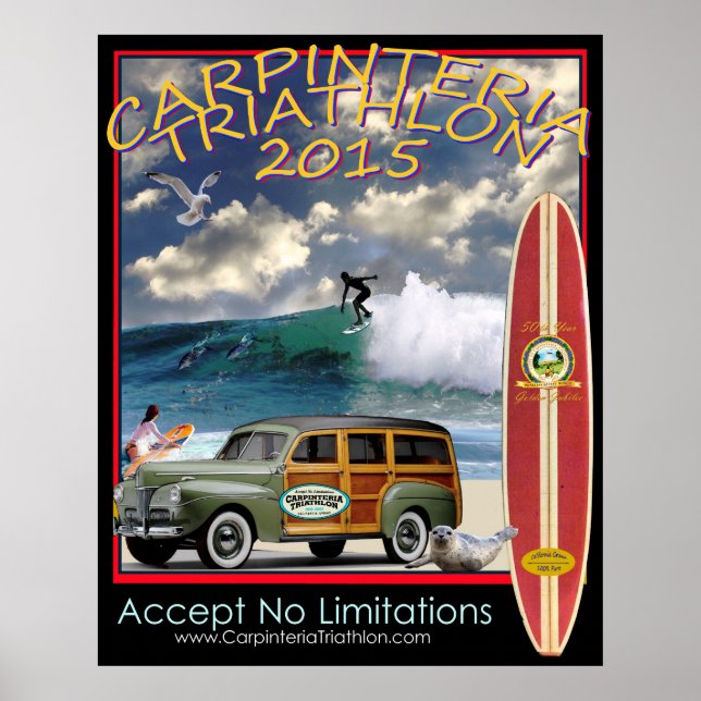 Poster du triathlon Carpinteria 2015 (Devant)