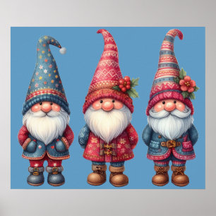 Poster du trio Gnomes de Noël