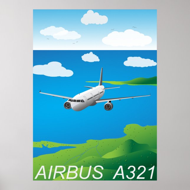 Poster du vecteur A321 Airliner (Devant)