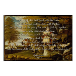 Poster du verset animal - Ésaïe 11:6-8