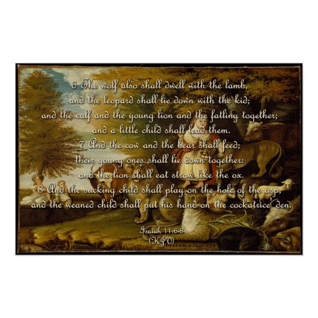 Poster du verset animal - Ésaïe 11:6-8 (Devant)