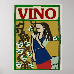 Poster du vin vintage